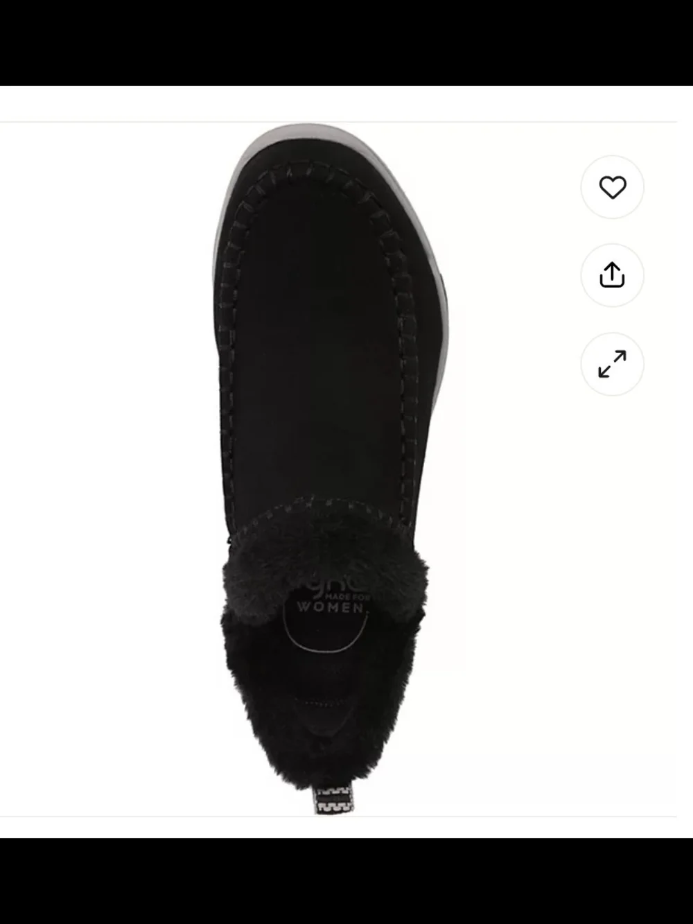 Ryka Arrow Black Slip-On Ankle Bootie with Faux Fur Cuff